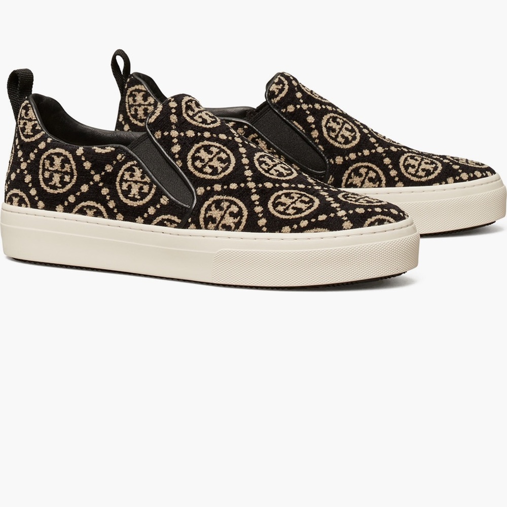 Tory Burch T Monogram Slip On Sneaker Chenille